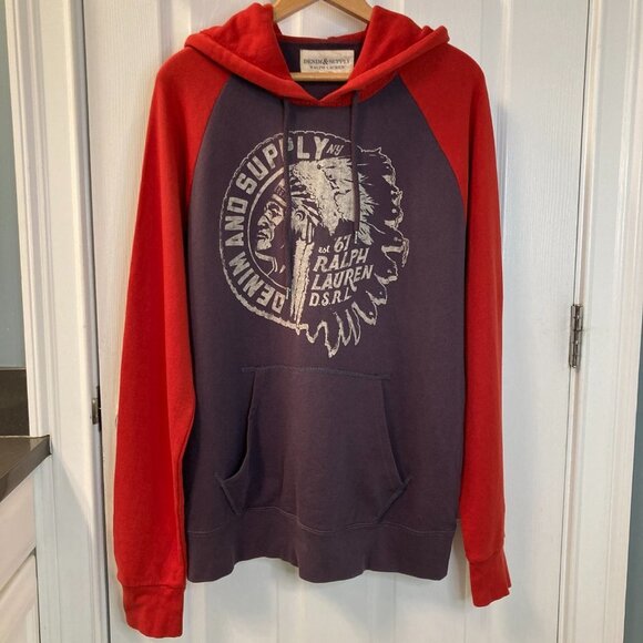 Ralph Lauren Denim & Supply Indian Chief Hoodie Size Large - Picture 7 of 7